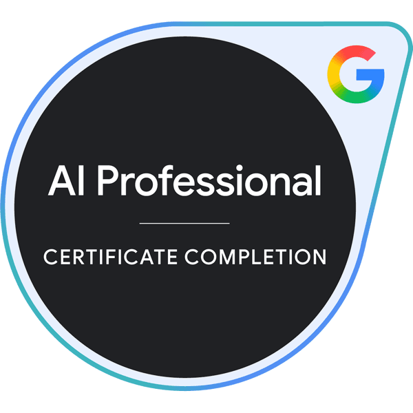 Google AI Professional Certificate verified parent badge